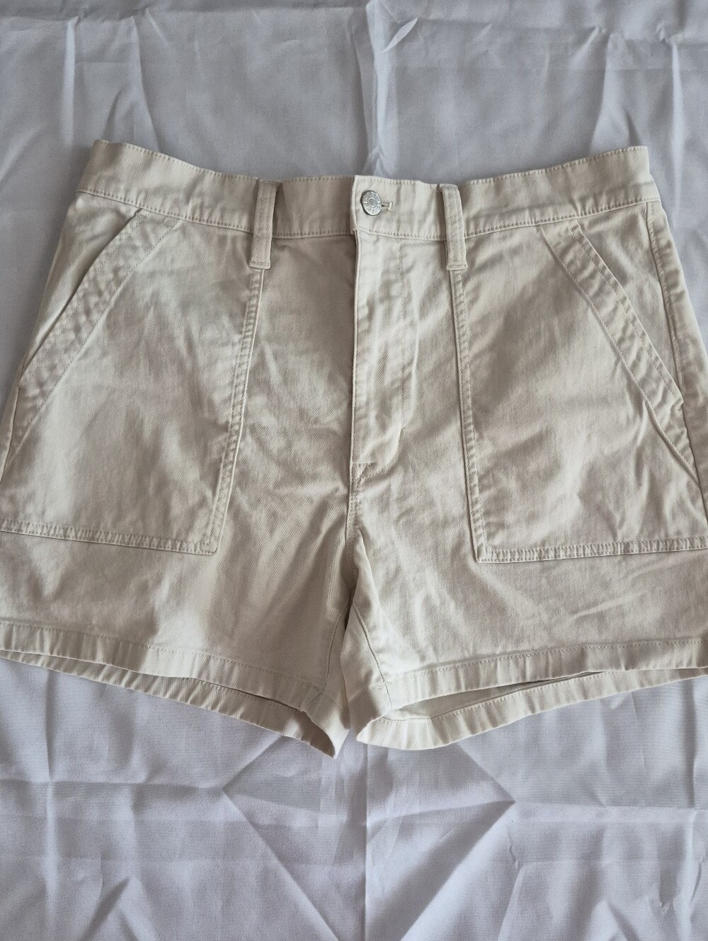 J. Crew Cream Utility Shorts with Front Pockets Sz 30